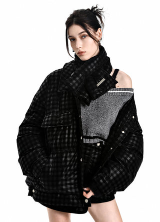 [AnyQ] Black Checkered Jacket