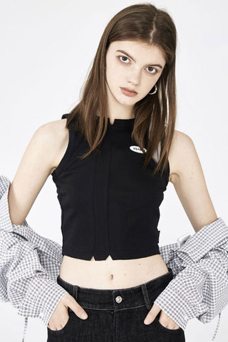 [AnyQ] Cut-out design simple sports vest