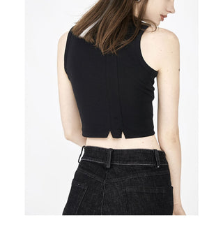 [AnyQ] Cut-out design simple sports vest