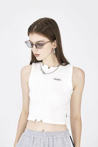 [AnyQ] Cut-out design simple sports vest