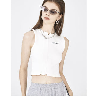 [AnyQ] Cut-out design simple sports vest