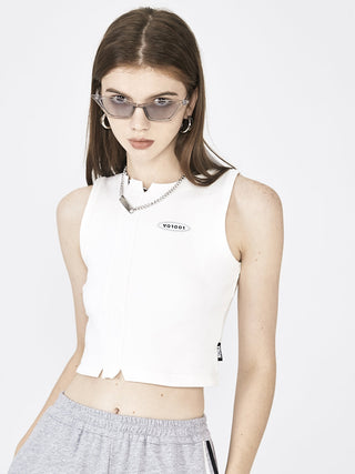[AnyQ] Cut-out design simple sports vest