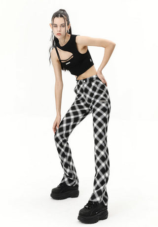 [AnyQ] Deconstructed split tight round neck vest