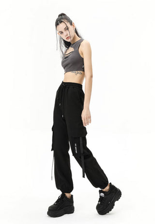 [AnyQ] Deconstructed split tight round neck vest