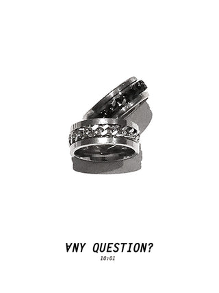 [AnyQ] 23SS Jewelry Collection Black Silver Ear Ring