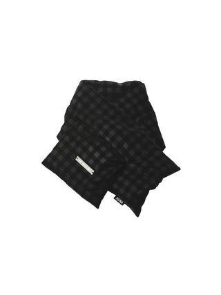 [AnyQ] Black dark grid down warm scarf
