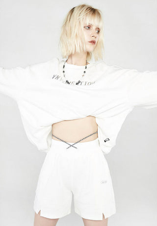 [AnyQ] Deconstructed sweatshirt shorts