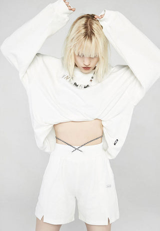 [AnyQ] Deconstructed sweatshirt shorts