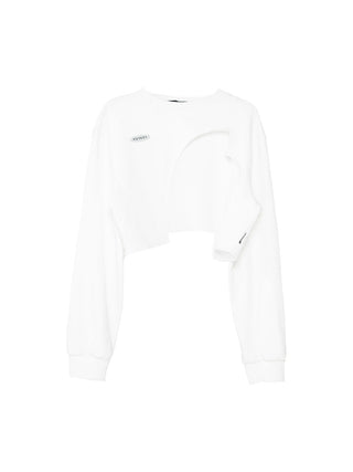 [AnyQ] Deconstructed short round neck sweatshirt