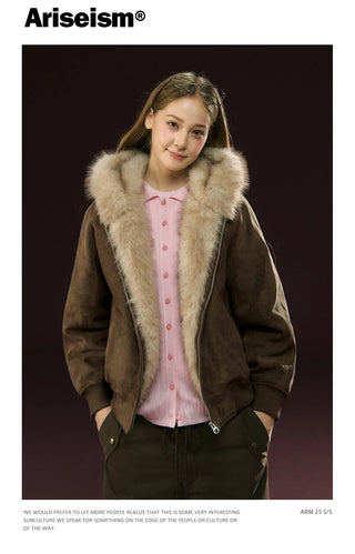 fur quilted coat