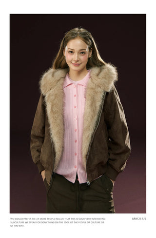 fur quilted coat