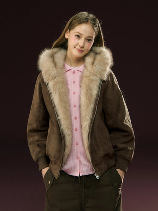 fur quilted coat