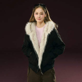 fur quilted coat