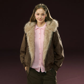 fur quilted coat