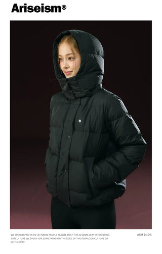 hooded down jacket
