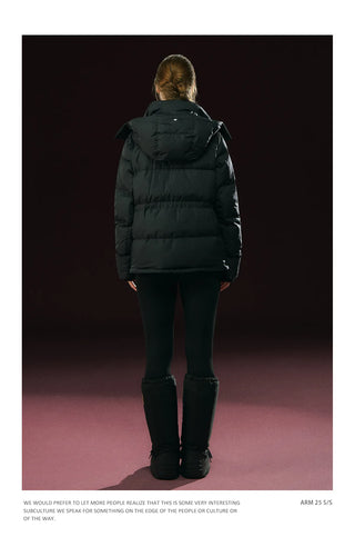 hooded down jacket