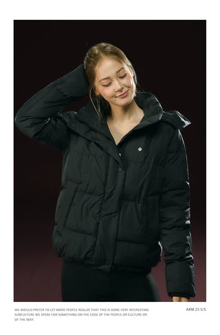 hooded down jacket