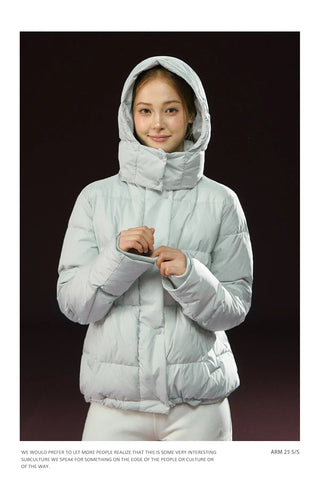 hooded down jacket