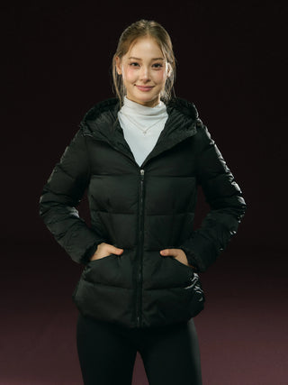 hooded puffer coat
