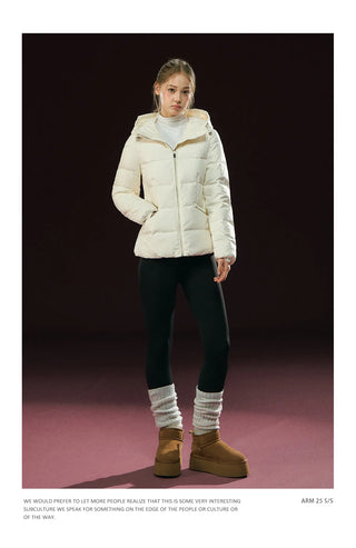 hooded puffer coat
