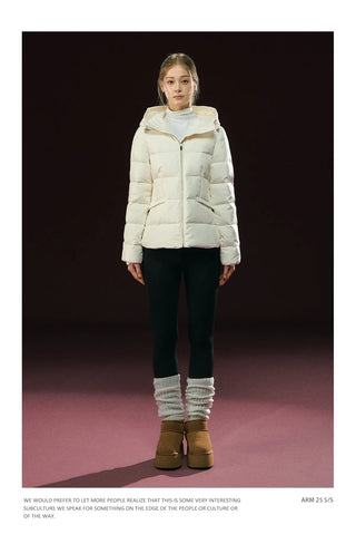 hooded puffer coat