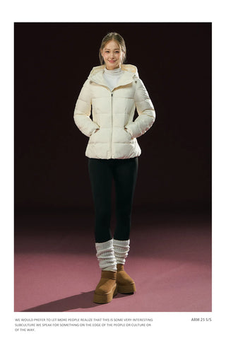 hooded puffer coat