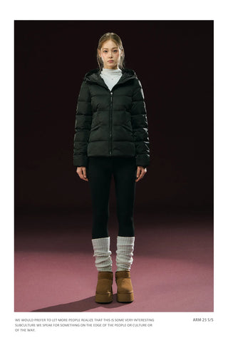 hooded puffer coat
