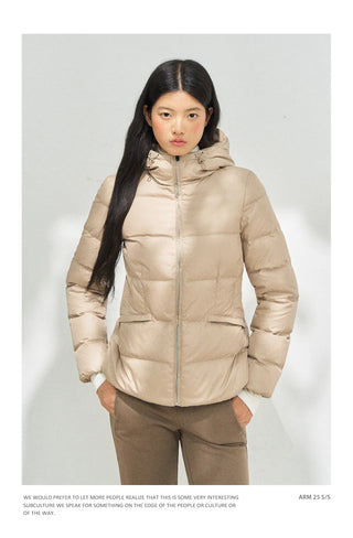 hooded puffer coat