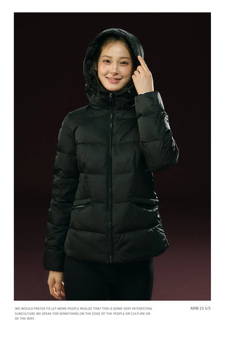 hooded puffer coat