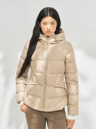 hooded puffer coat