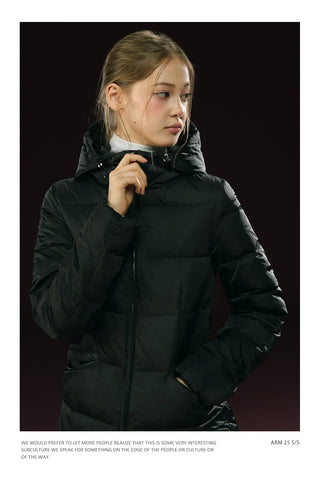 hooded puffer coat