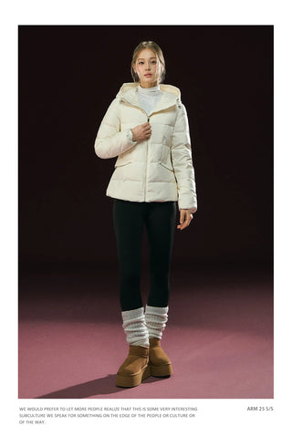 hooded puffer coat