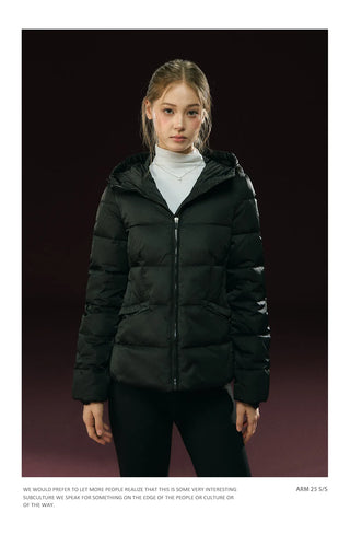 hooded puffer coat