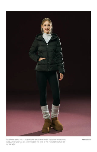 hooded puffer coat
