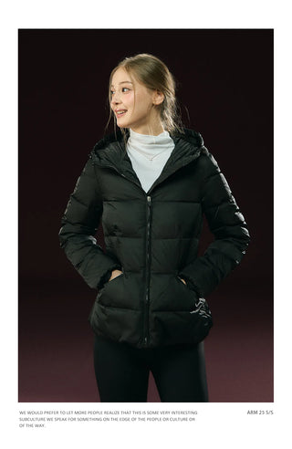 hooded puffer coat