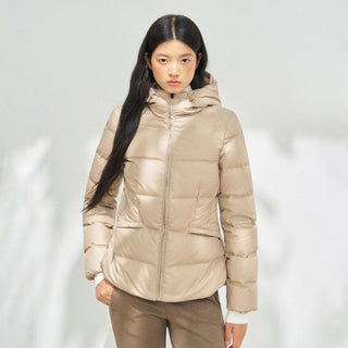 hooded puffer coat