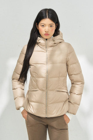hooded puffer coat