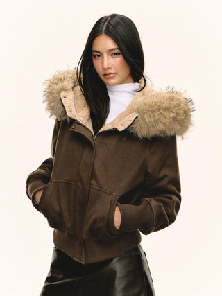 fur quilted jacket
