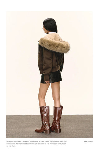 fur quilted jacket