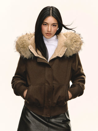 fur quilted jacket