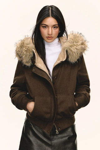 fur quilted jacket