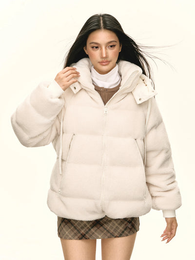 hooded down jacket
