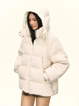 hooded down jacket