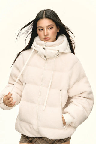 hooded down jacket