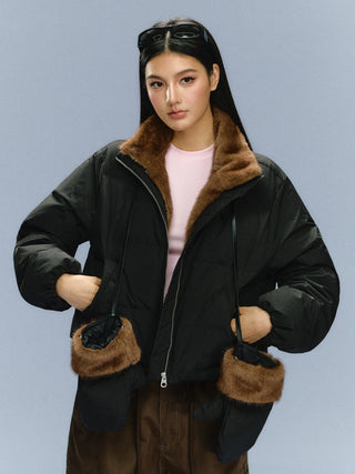 fur down jacket