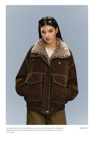 fur padded jacket