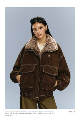 fur padded jacket