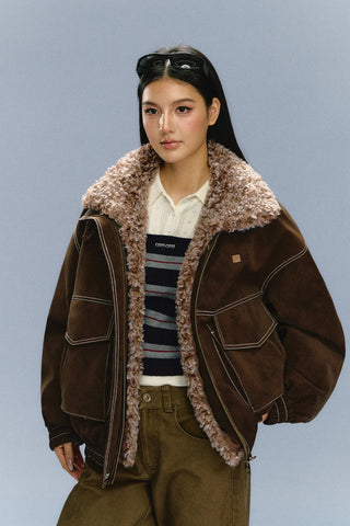 fur padded jacket