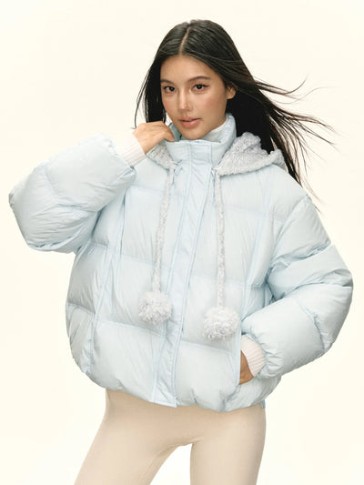 hooded down jacket