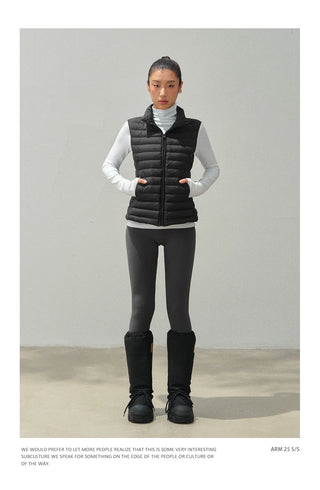 ribbed down vest